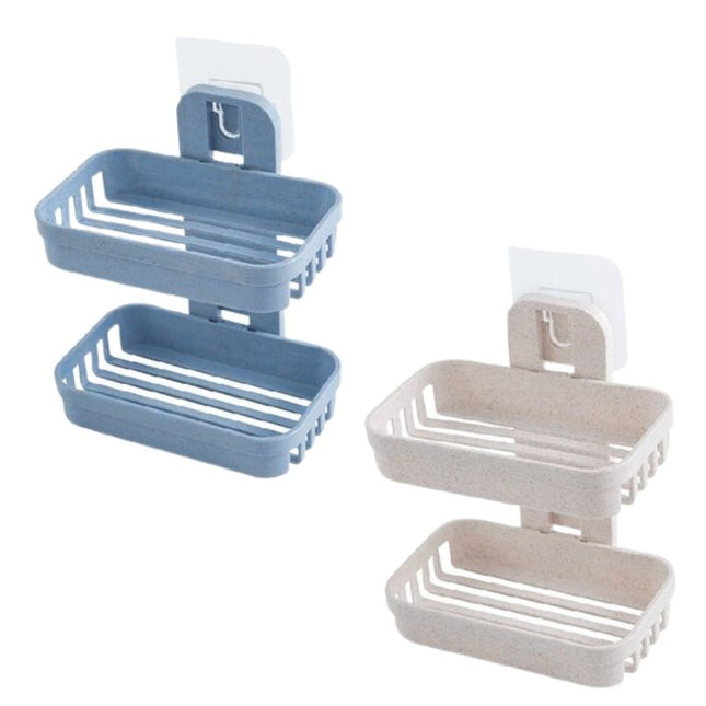 Jabonera de pared doble sin taladro