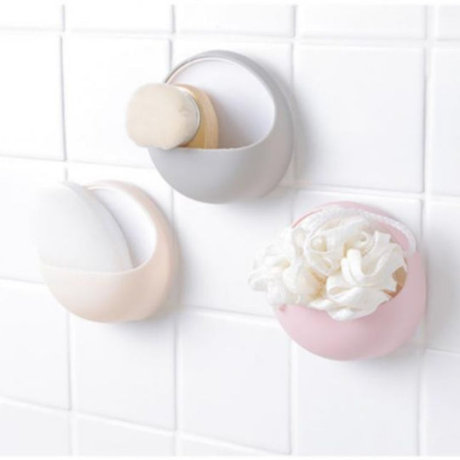 Soporte con ventosa para jabón y esponja