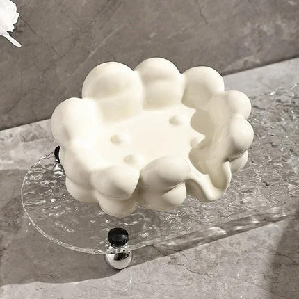 Jabonera de cerámica en forma nube