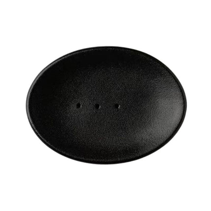 Jabonera ovalada de cerámica con drenaje