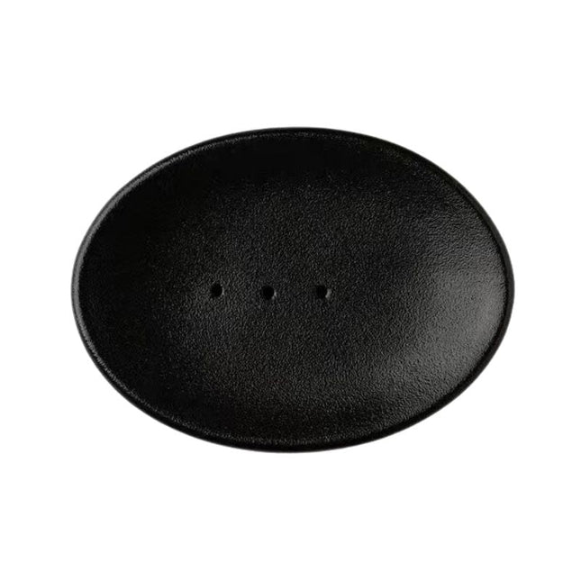 Jabonera ovalada de cerámica con drenaje