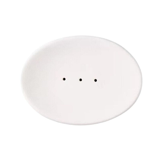 Jabonera ovalada de cerámica con drenaje