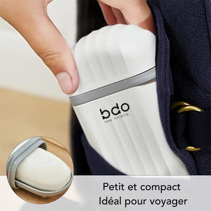 Jabonera portátil con tapa para viaje