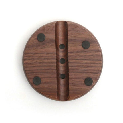 Jabonera redonda de madera para baño