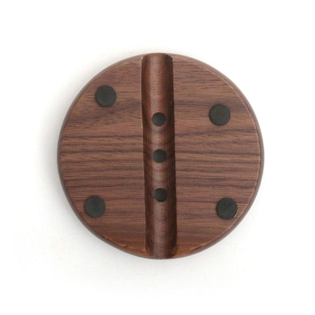 Jabonera redonda de madera para baño