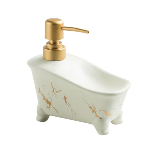 Dispensador jabón forma bañera mármol