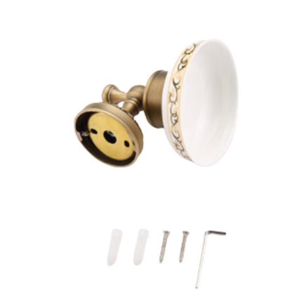 Jabonera de ducha vintage cerámica y latón