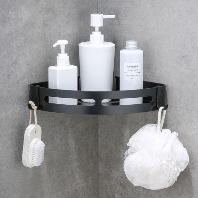 Estantería de ducha esquinera color negro